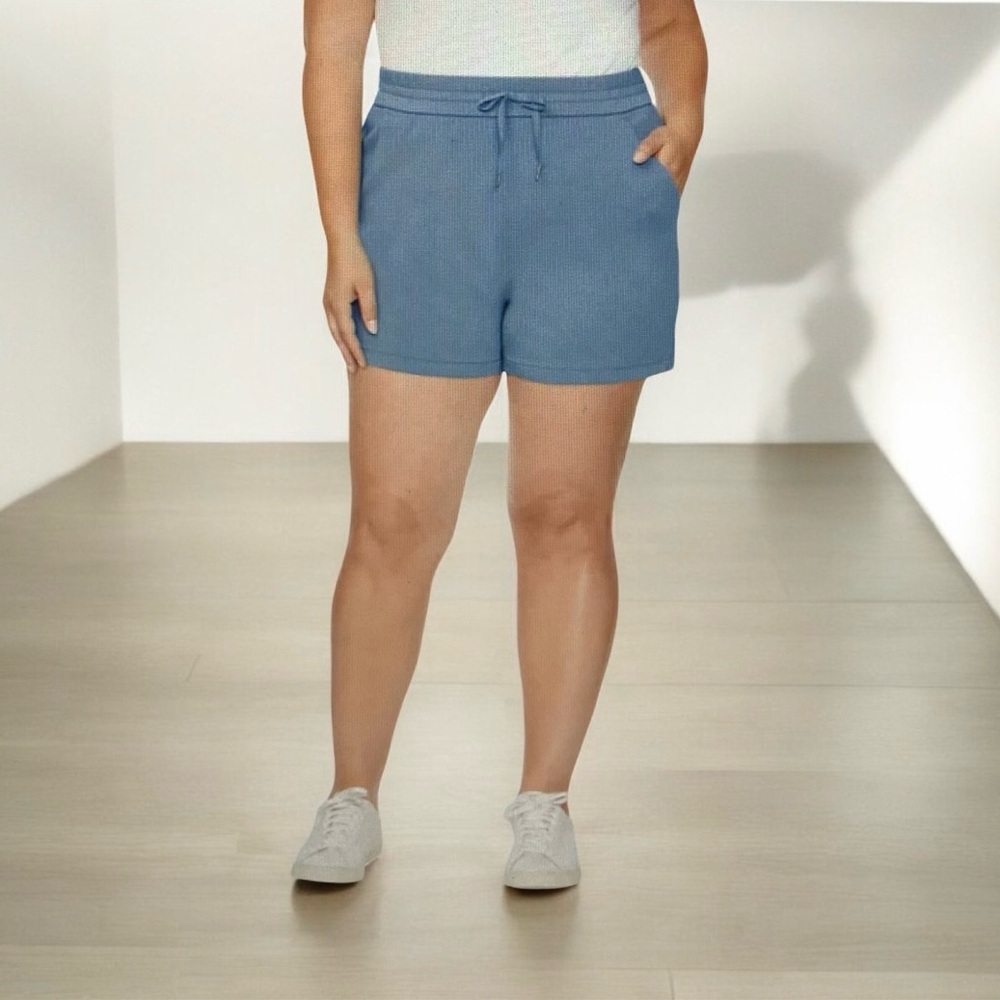 NEW Buffalo David Bitton Women's High-rise Soft Lux Short Size Large Blue - Picture 2 of 9